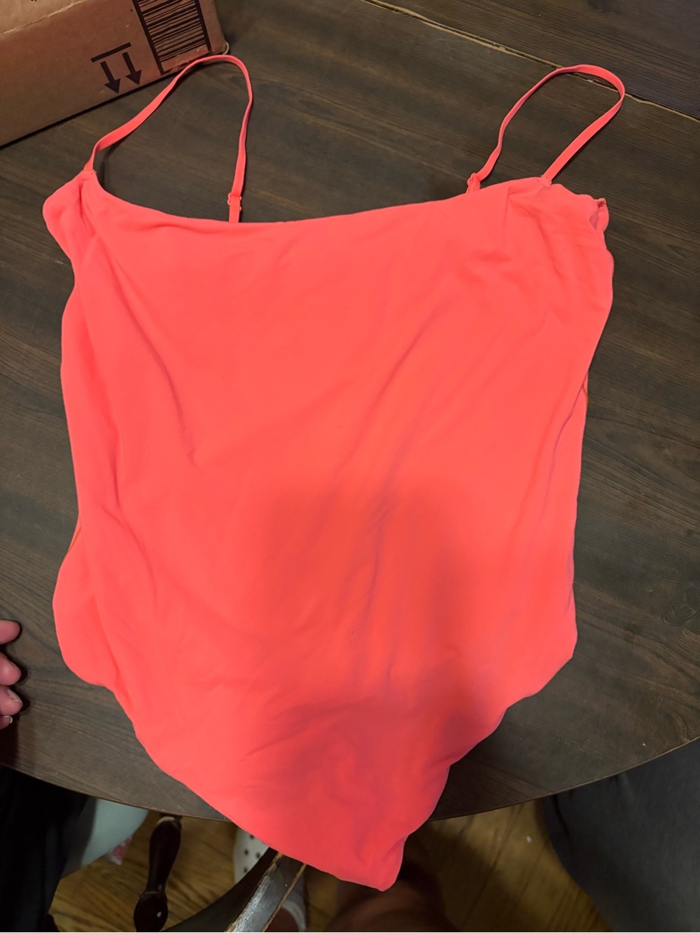 SKIMS Woman’s Coral Pink Bodysuit